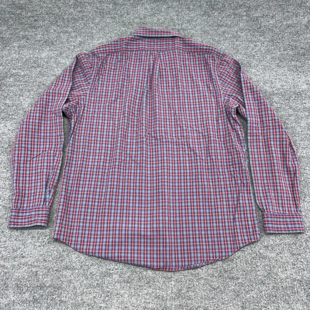 Polo Ralph Lauren Shirt Mens XL Red Blue Check Plaid Long Sleeve Button‎ Down